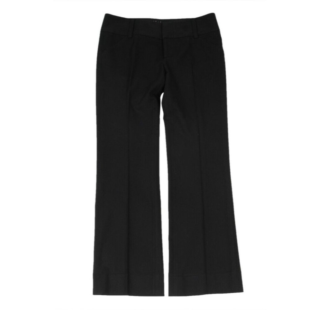 Alice + Olivia Womens Wide Leg Pants Size 8 IT44 Black Pink Pleated Trousers